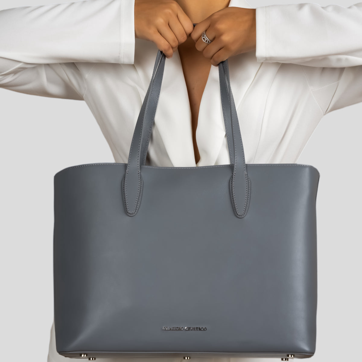 Gray Tote Bag