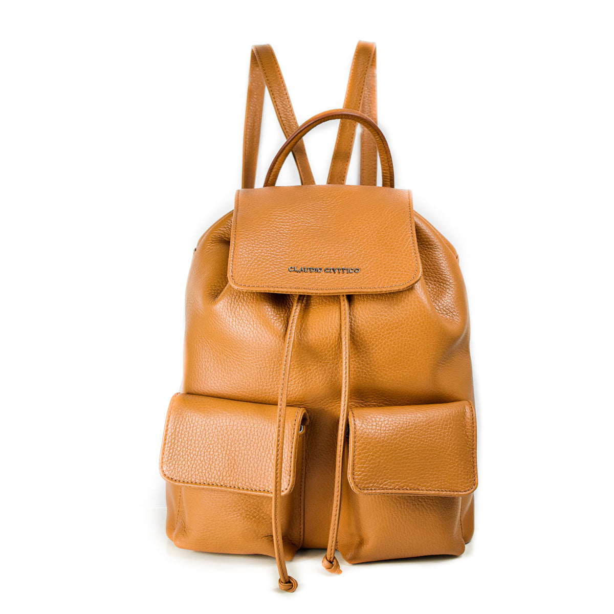 cappuccino leather backpack